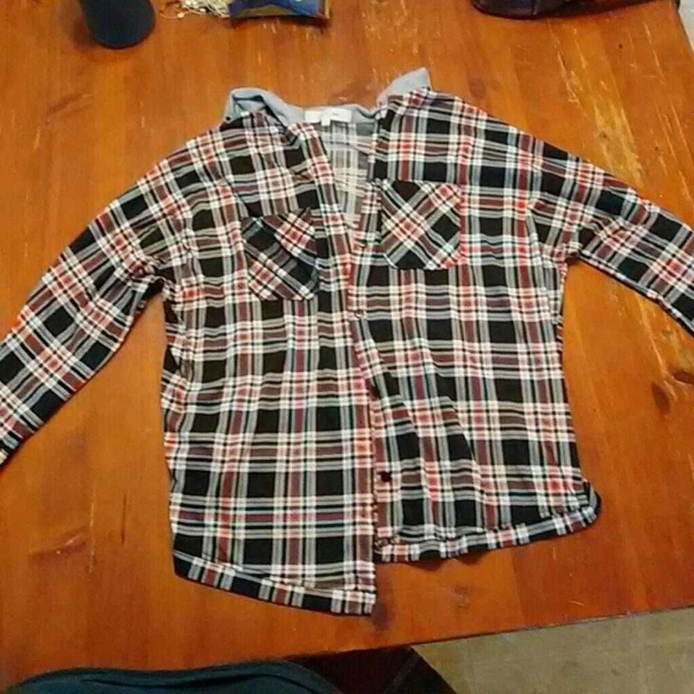 LAST CHANCE! 😍Flannel Button Up Hoodie 😍